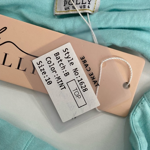 NWT Oh Polly Mint Crop Top - Size US 6 - Picture 5 of 6